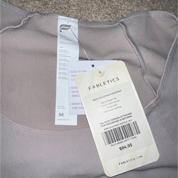 New Fabletics Mindy Sculptknit Bodysuit Ash size M - Picture 6 of 7